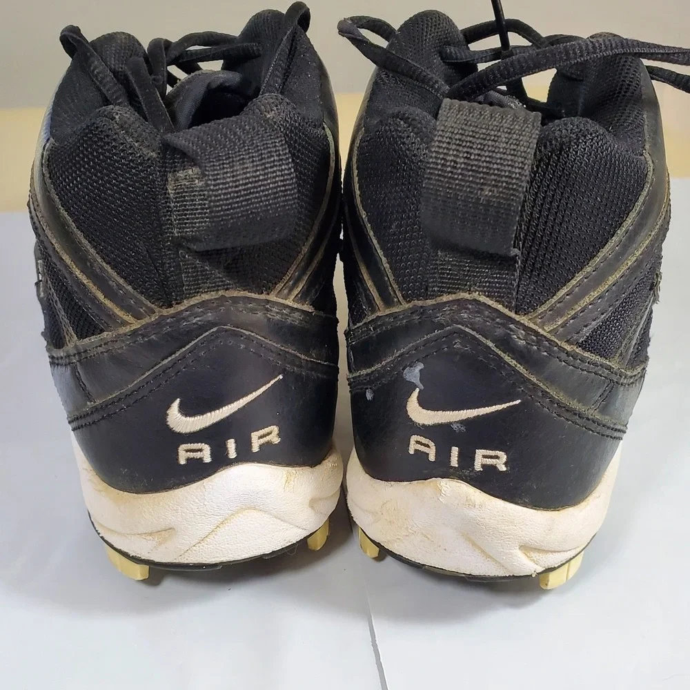 Nike Air Baseball Cleats Mens 11.5 Black White Vintage 2000 115136-011